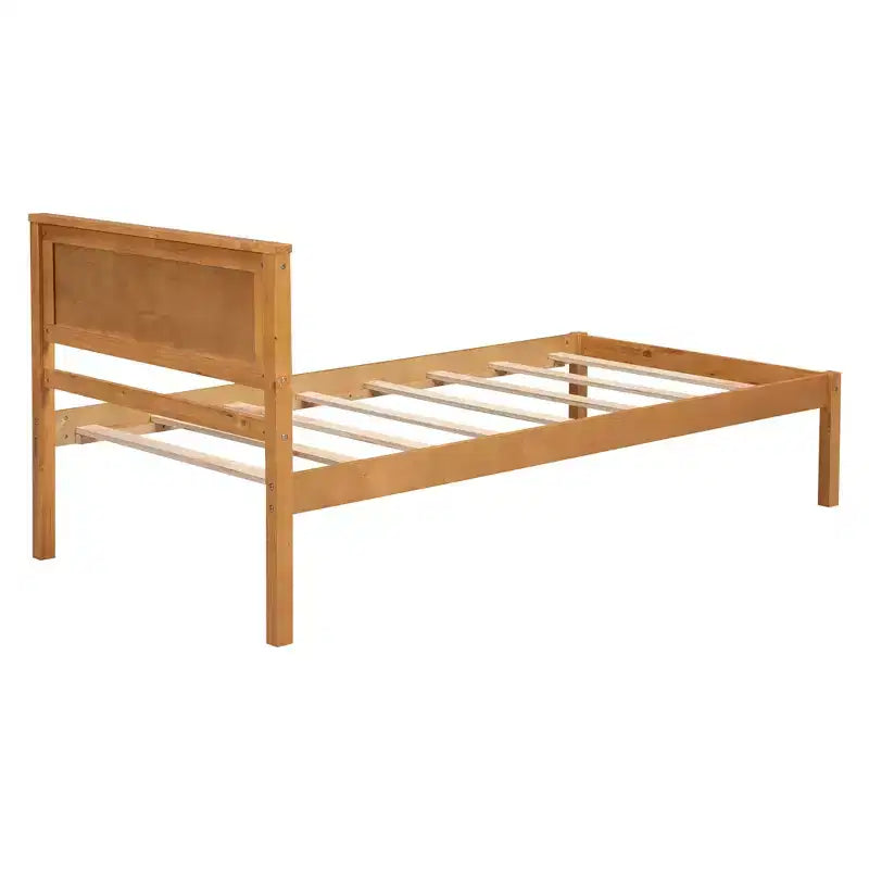 Lit plateforme en bois moderne et simple avec tête de lit