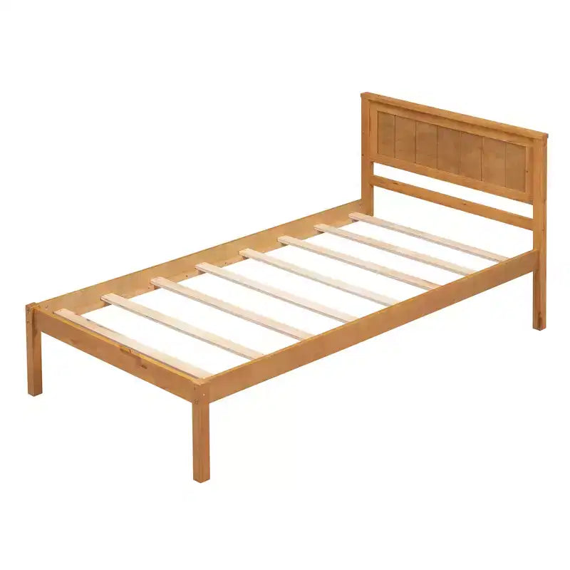 Lit plateforme en bois moderne et simple avec tête de lit