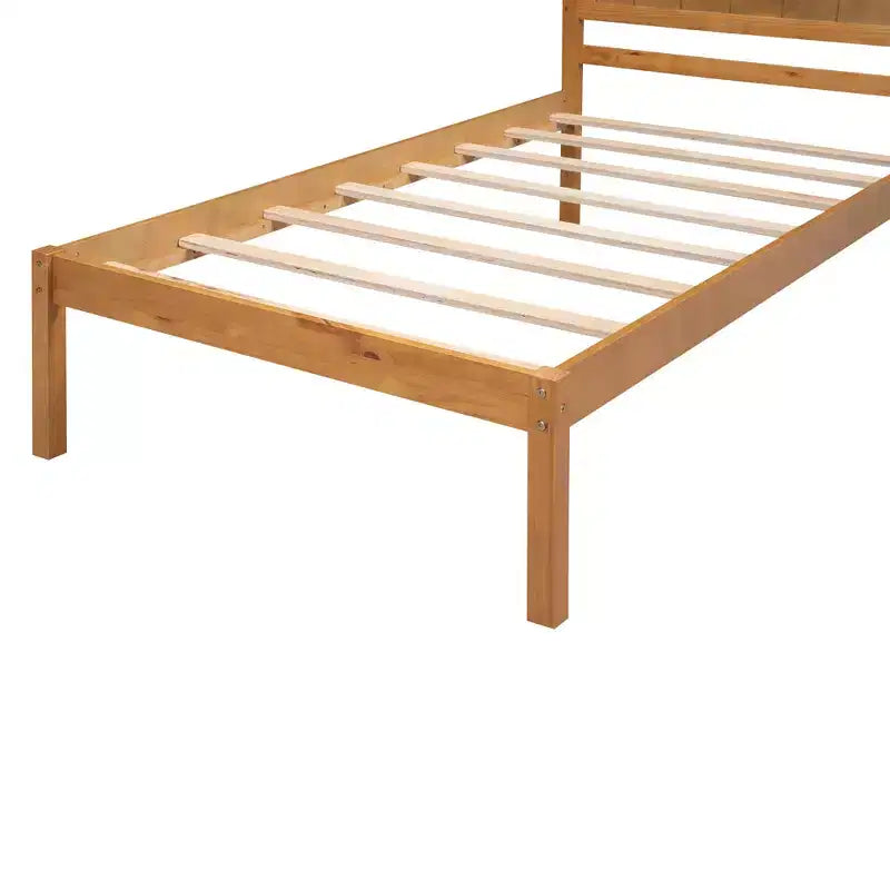 Lit plateforme en bois moderne et simple avec tête de lit