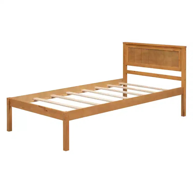 Lit plateforme en bois moderne et simple avec tête de lit