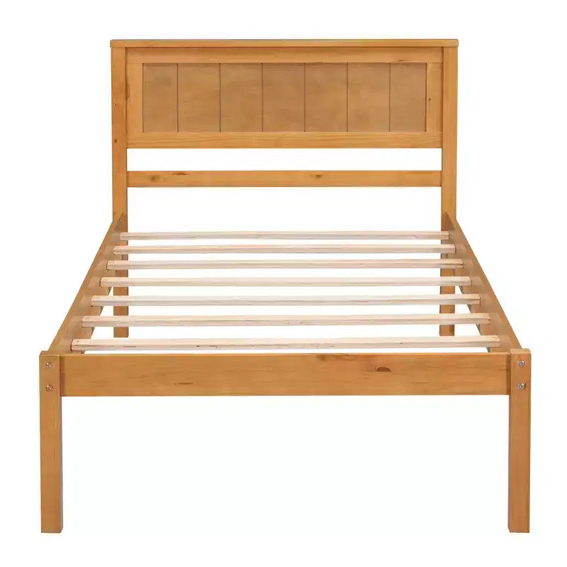 Lit plateforme en bois moderne et simple avec tête de lit