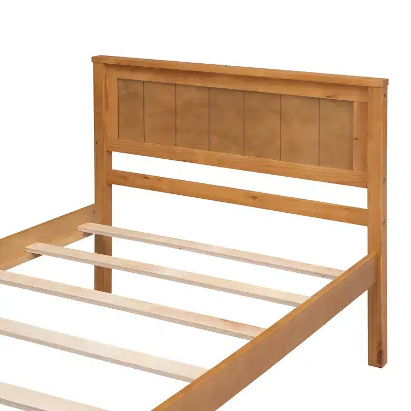 Lit plateforme en bois moderne et simple avec tête de lit