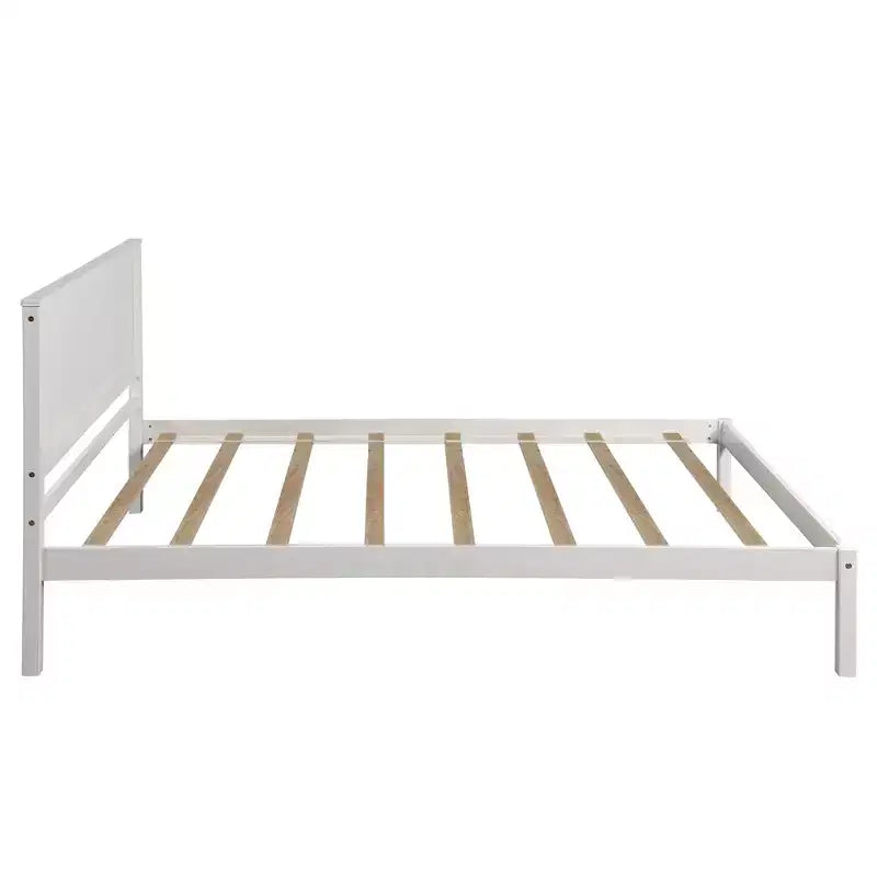 Lit plateforme en bois moderne et simple avec tête de lit