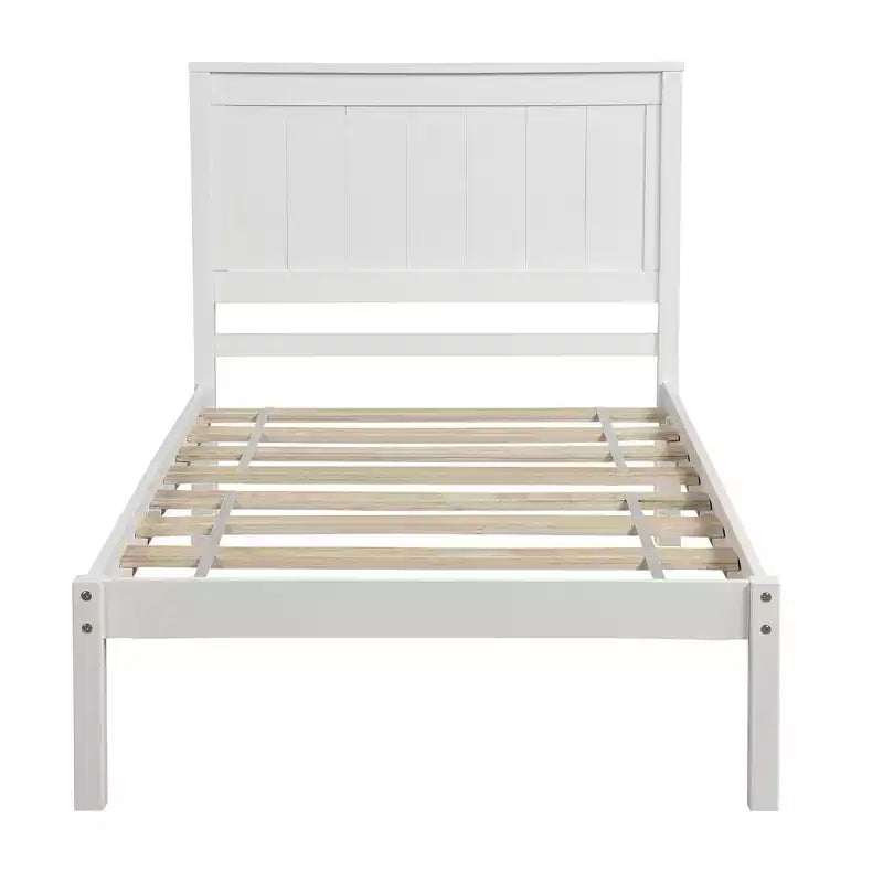 Lit plateforme en bois moderne et simple avec tête de lit