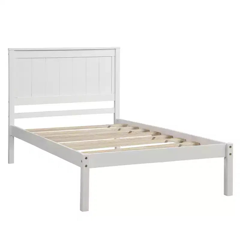 Lit plateforme en bois moderne et simple avec tête de lit
