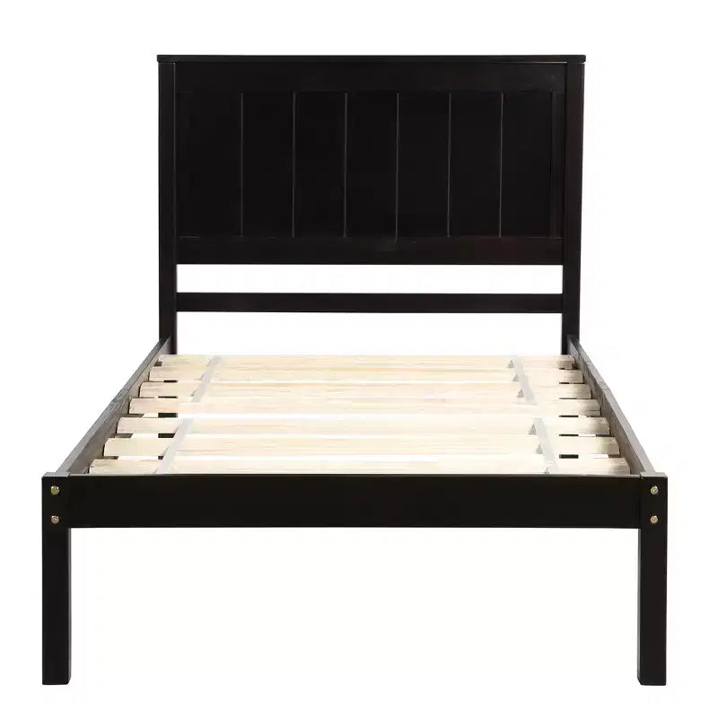 Lit plateforme en bois moderne et simple avec tête de lit