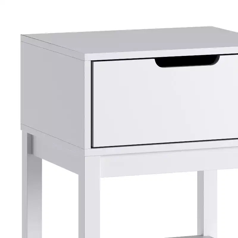 Table de chevet en bois, table d'appoint de chambre avec tiroir de rangement et étagère pour enfants