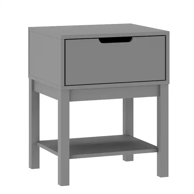 Table de chevet en bois, table d'appoint de chambre avec tiroir de rangement et étagère pour enfants