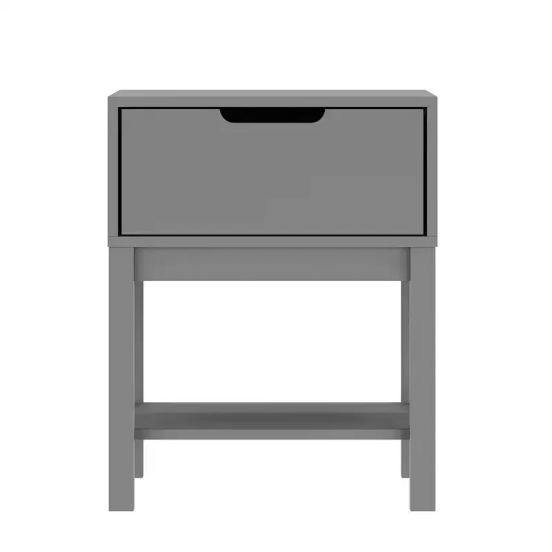 Table de chevet en bois, table d'appoint de chambre avec tiroir de rangement et étagère pour enfants