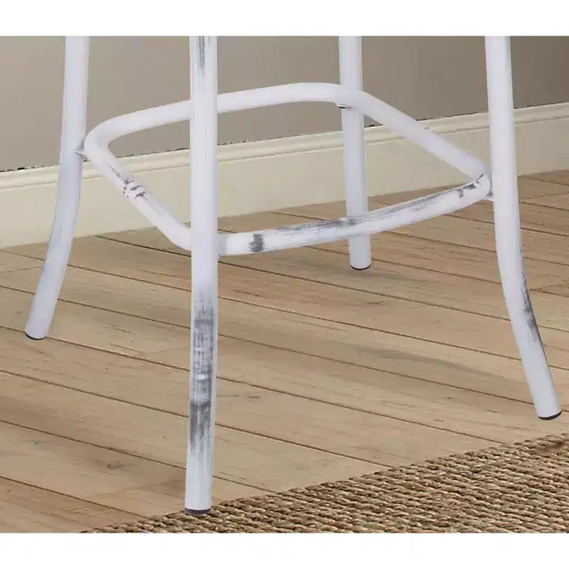 Tabouret de bar en métal et bois Simple Relax avec dossier en X