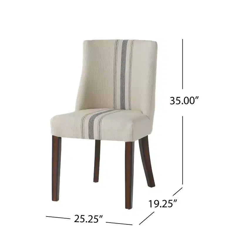 Chaises de salle à manger contemporaines en tissu rembourré