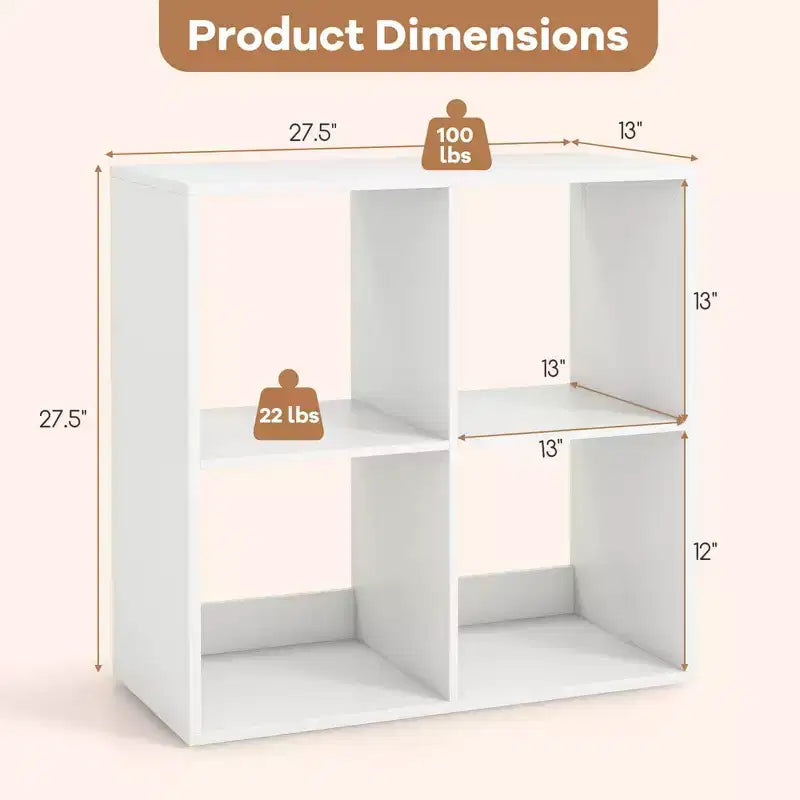 Étagère ouverte à 4/6/8/9 cubes avec kits anti-basculement, étagère de rangement de style moderne pour le bureau à domicile