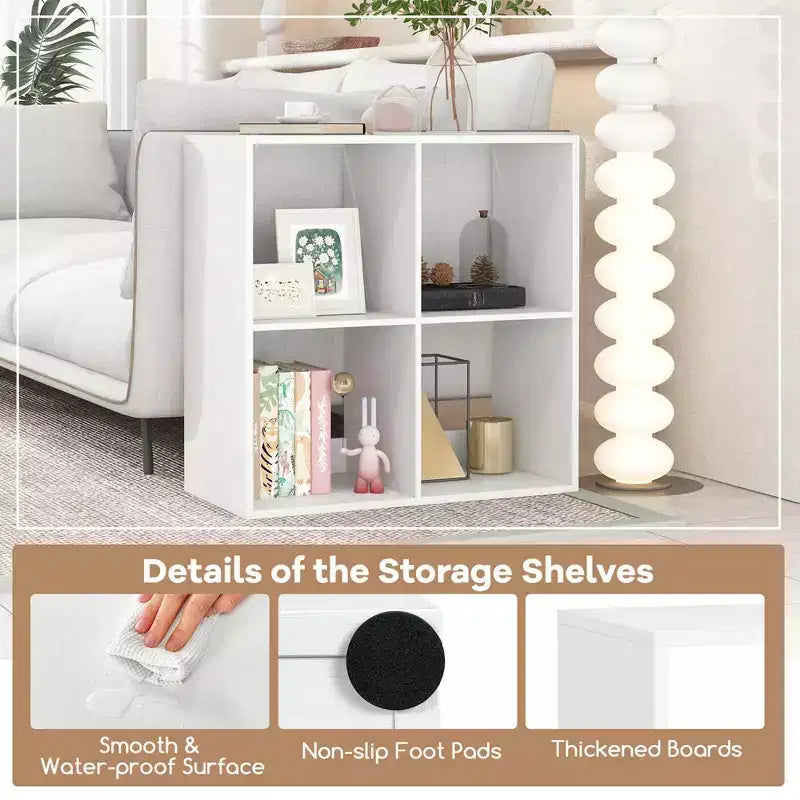 Étagère ouverte à 4/6/8/9 cubes avec kits anti-basculement, étagère de rangement de style moderne pour le bureau à domicile