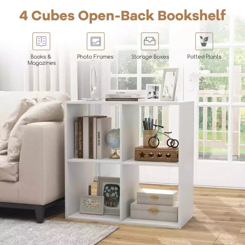 Étagère ouverte à 4/6/8/9 cubes avec kits anti-basculement, étagère de rangement de style moderne pour le bureau à domicile