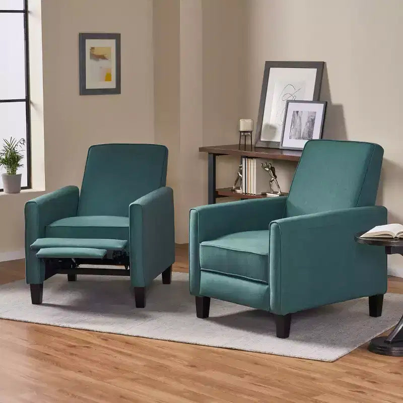 Fauteuils inclinables contemporains rembourrés à dossier poussoir