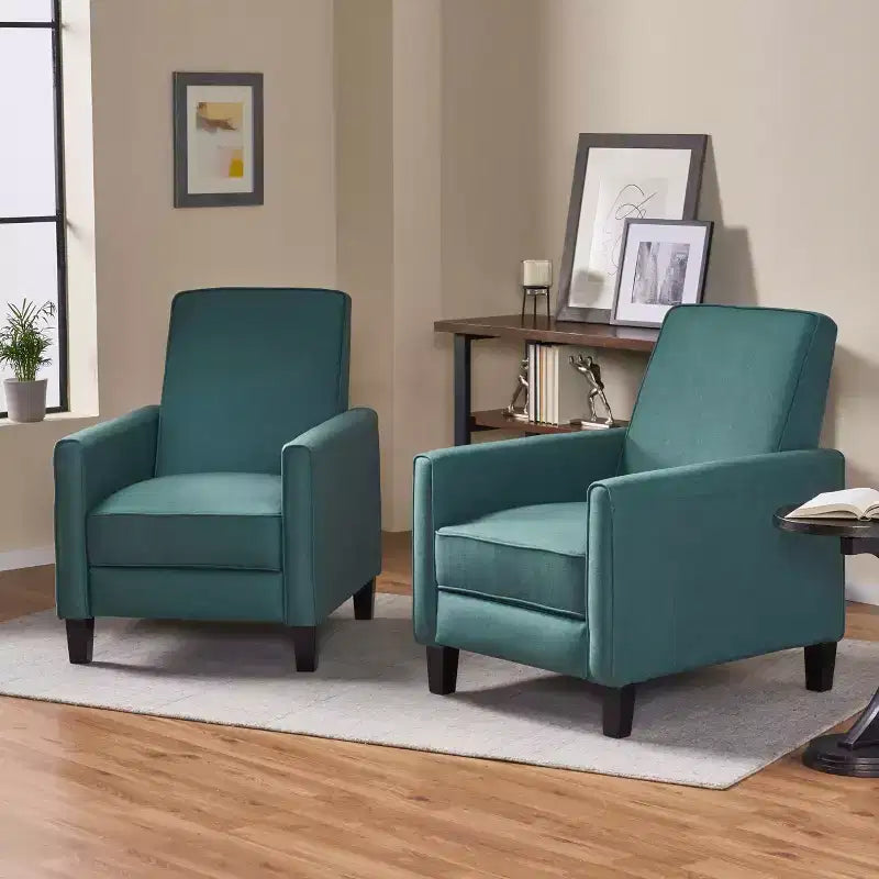 Fauteuils inclinables contemporains rembourrés à dossier poussoir