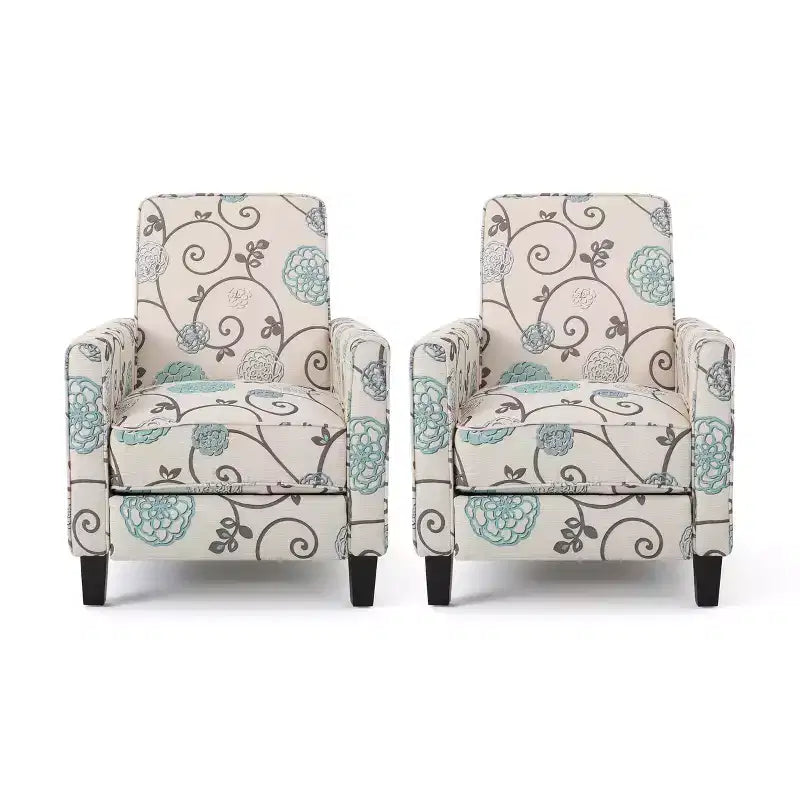 Fauteuils inclinables contemporains rembourrés à dossier poussoir