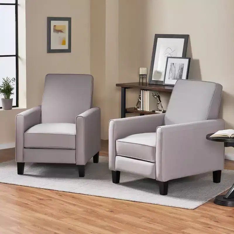 Fauteuils inclinables contemporains rembourrés à dossier poussoir
