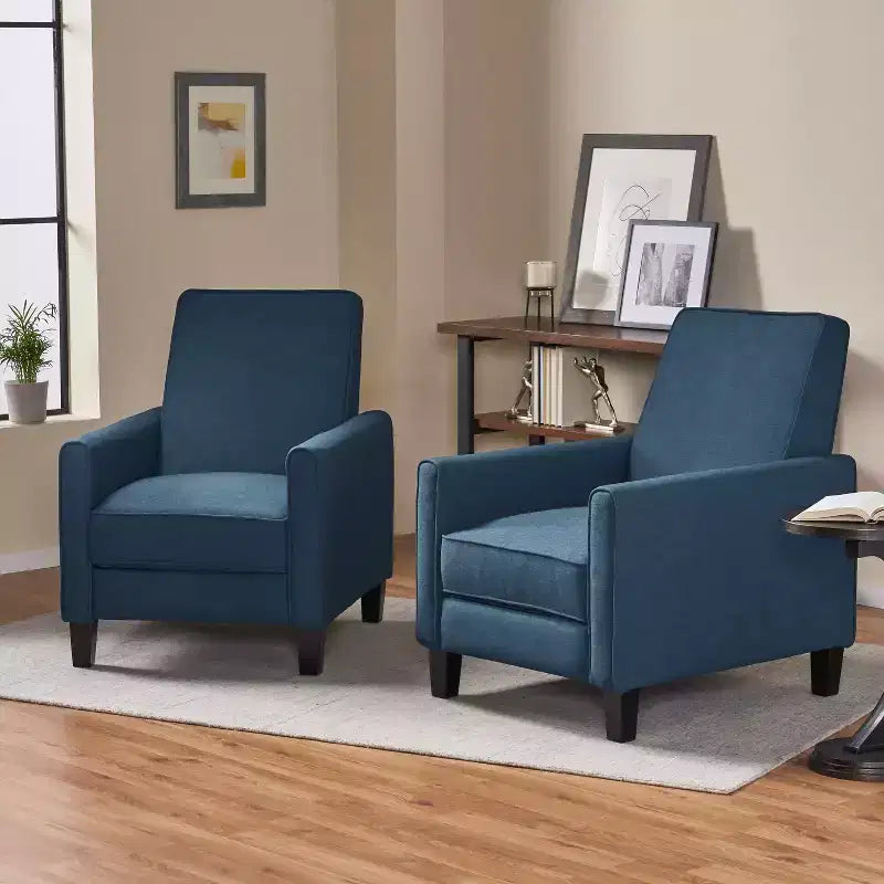 Fauteuils inclinables contemporains rembourrés à dossier poussoir