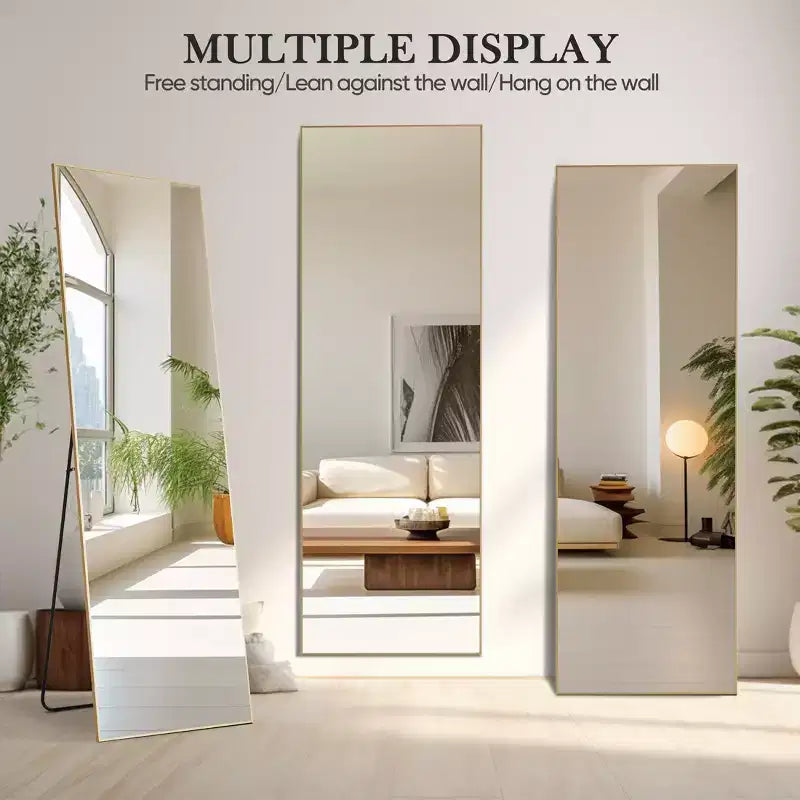 Grand miroir pleine longueur 71x26 : autoportant, mural, à poser au mur et à suspendre