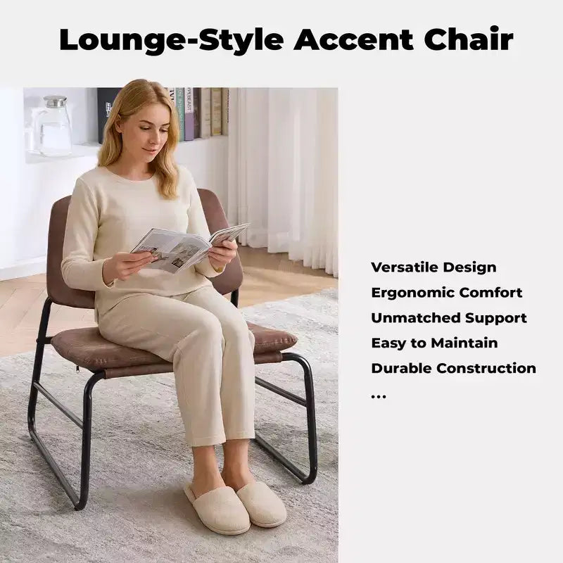 Chaise d'appoint à cadre en métal, fauteuil de salon de style minimaliste pour salon, chambre, bureau, appartement avec cadre en métal solide