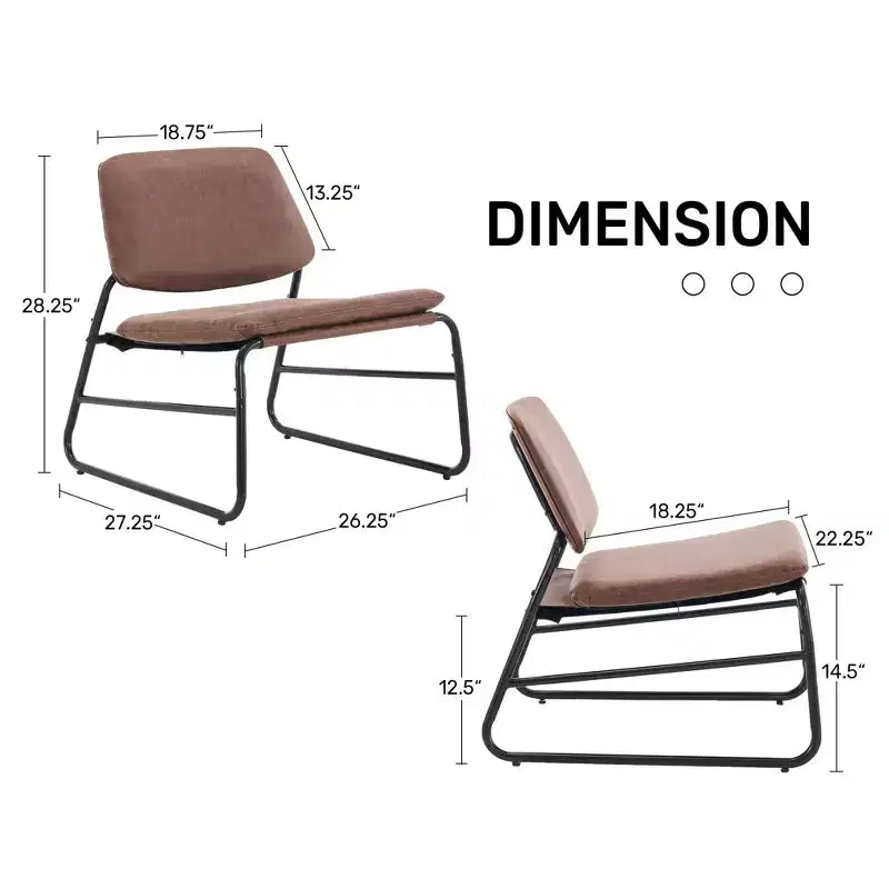 Chaise d'appoint à cadre en métal, fauteuil de salon de style minimaliste pour salon, chambre, bureau, appartement avec cadre en métal solide