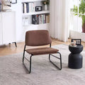 Chaise d'appoint à cadre en métal, fauteuil de salon de style minimaliste pour salon, chambre, bureau, appartement avec cadre en métal solide