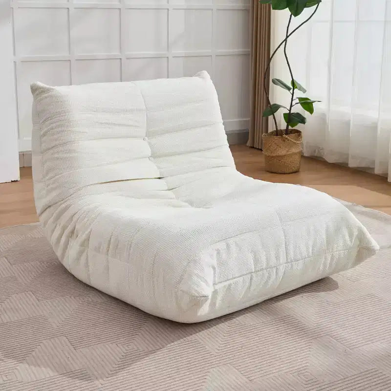 Fauteuil poire, 41 W, canapé de sol paresseux pour adultes, Jaune/Blanc/Gris