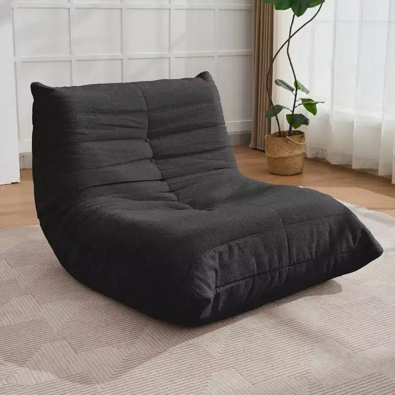 Fauteuil poire, 41 W, canapé de sol paresseux pour adultes, Jaune/Blanc/Gris