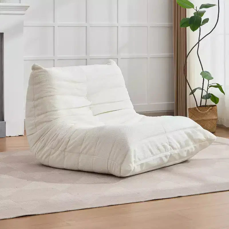 Fauteuil poire, 41 W, canapé de sol paresseux pour adultes, Jaune/Blanc/Gris