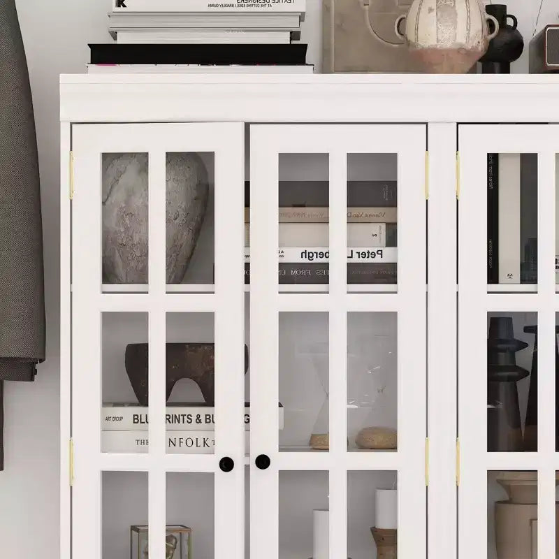 Vitrine élégante en verre trempé blanc – Libérez