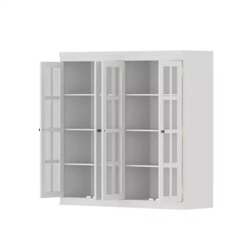 Vitrine élégante en verre trempé blanc – Libérez