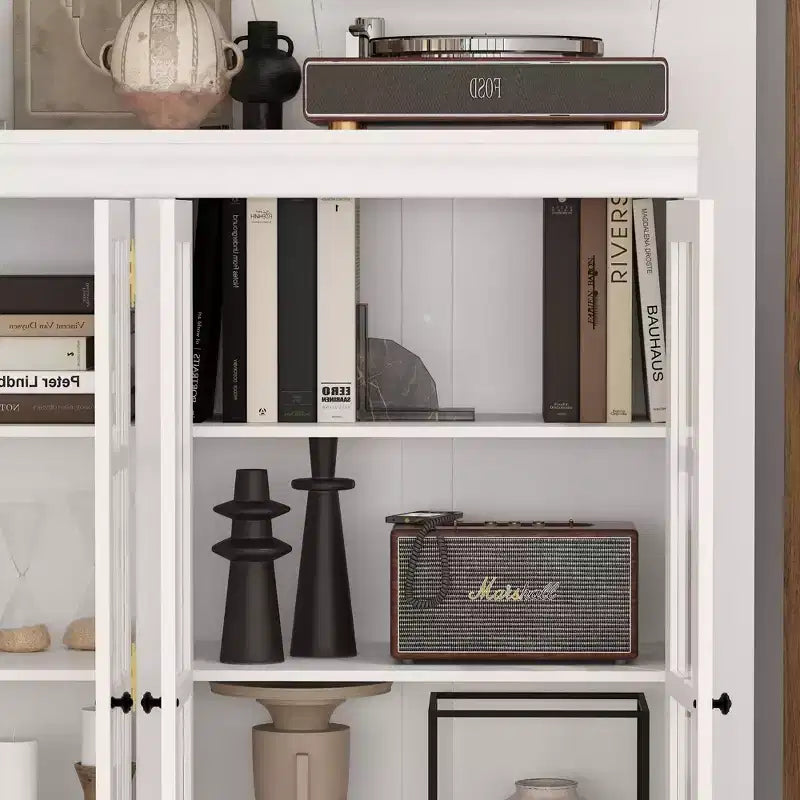 Vitrine élégante en verre trempé blanc – Libérez