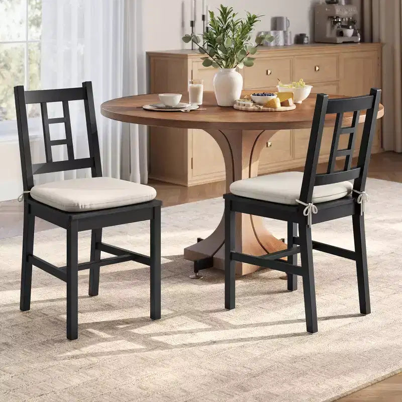 2pcs Dining Chairs with Removable Cushion, Sturdy Construction for Diningroom