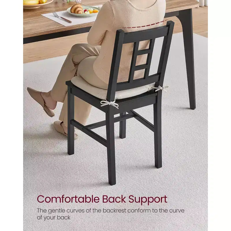 2 chaises de salle à manger avec coussin amovible, construction robuste pour salle à manger