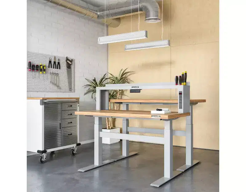 Table d'établi électrique à hauteur réglable, robuste, de 48 pouces