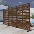 B-Style Wide/Narrow Louver Brown Steel Partition | 183H x 120W x 40D cm