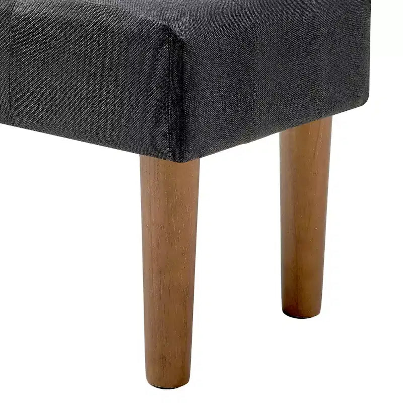 Petit tabouret repose-pieds capitonné, pouf repose-pieds rembourré avec pieds