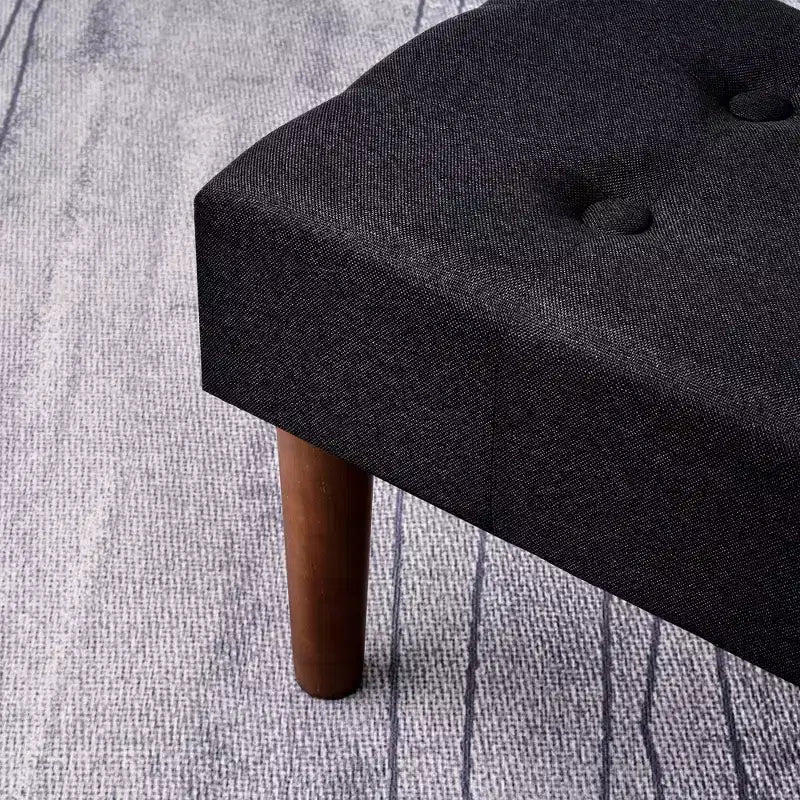 Petit tabouret repose-pieds capitonné, pouf repose-pieds rembourré avec pieds