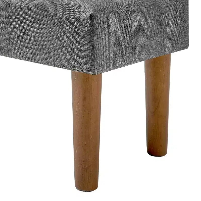 Petit tabouret repose-pieds capitonné, pouf repose-pieds rembourré avec pieds