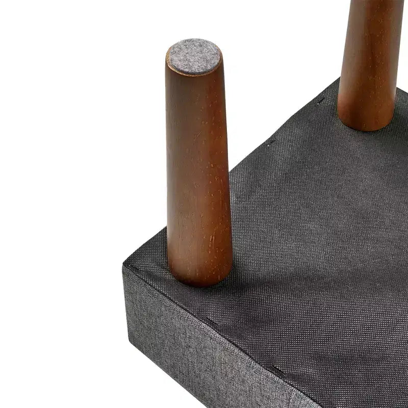 Petit tabouret repose-pieds capitonné, pouf repose-pieds rembourré avec pieds