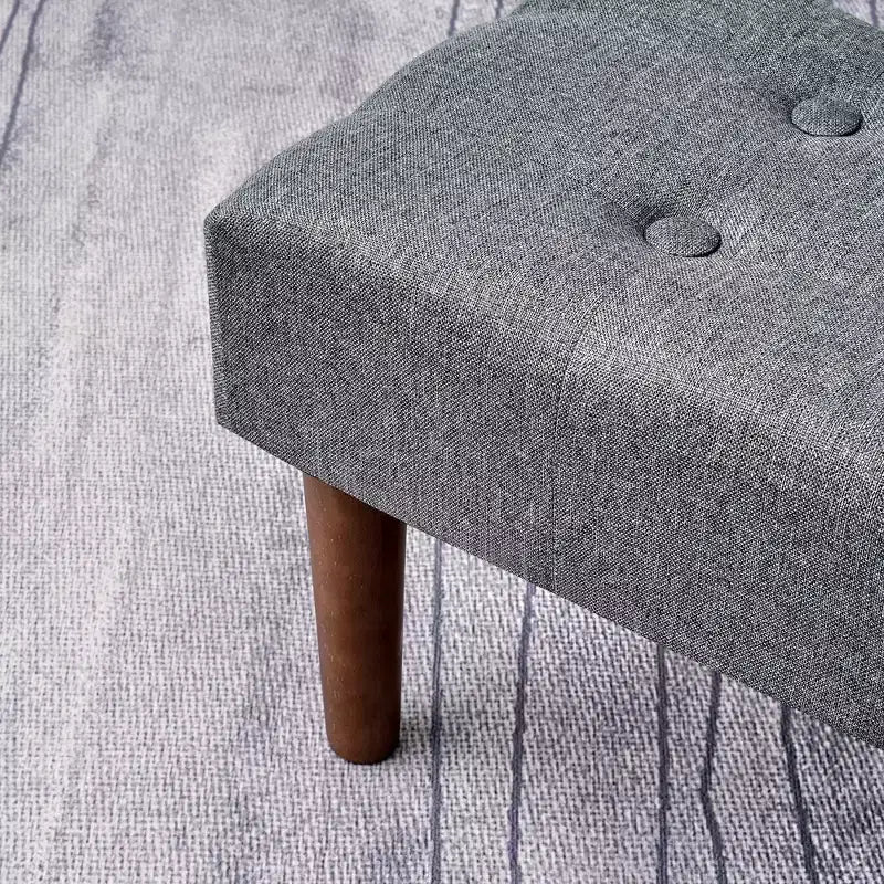 Petit tabouret repose-pieds capitonné, pouf repose-pieds rembourré avec pieds