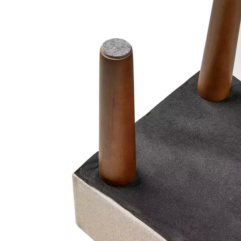 Petit tabouret repose-pieds capitonné, pouf repose-pieds rembourré avec pieds