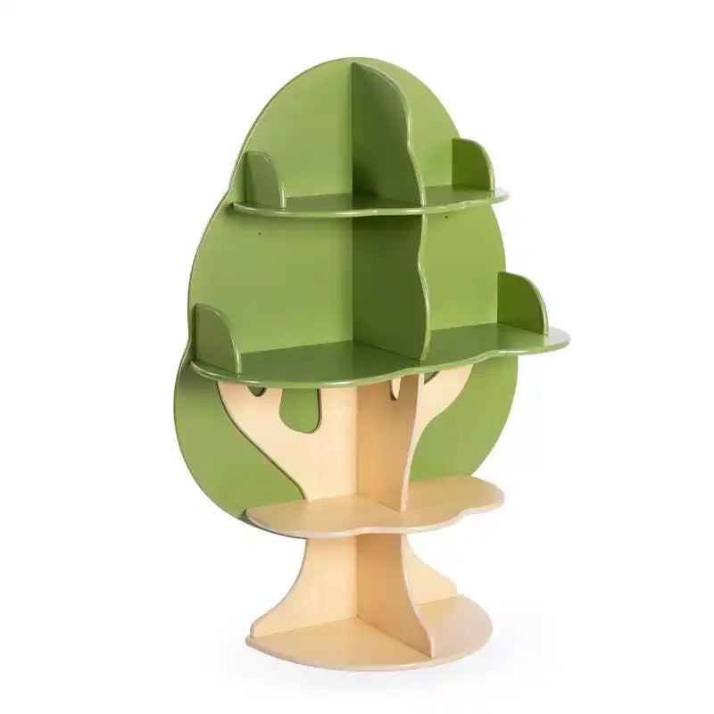 Étagère à livres pour enfants "Kids Tree": Bibliothèque, Étagère à livres pour tout-petits, Étagère verte en bois à 4 niveaux, Décoration de meubles de chambre d'enfant, Rangement pour chambre et salle de jeux