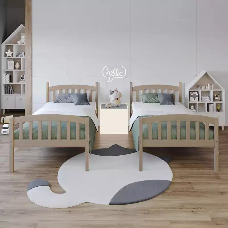 Lit superposé en bois deux places