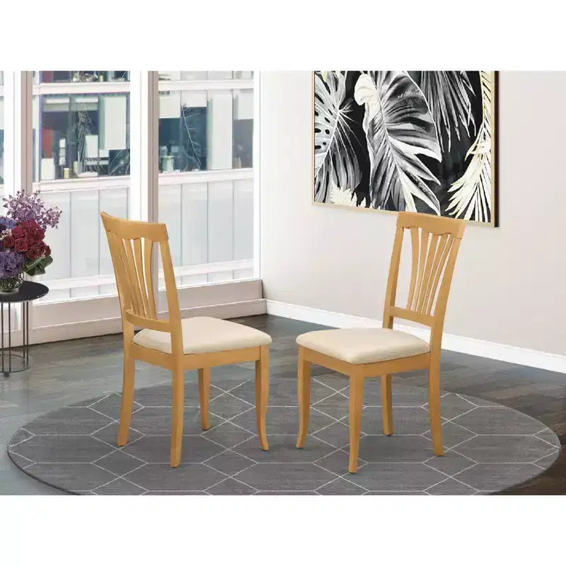 Chaise de salle à manger style cottage avec assise en bois