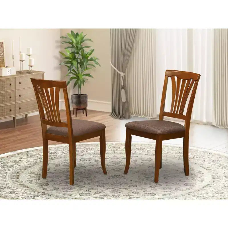 Chaise de salle à manger style cottage avec assise en bois