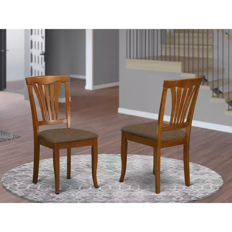 Chaise de salle à manger style cottage avec assise en bois
