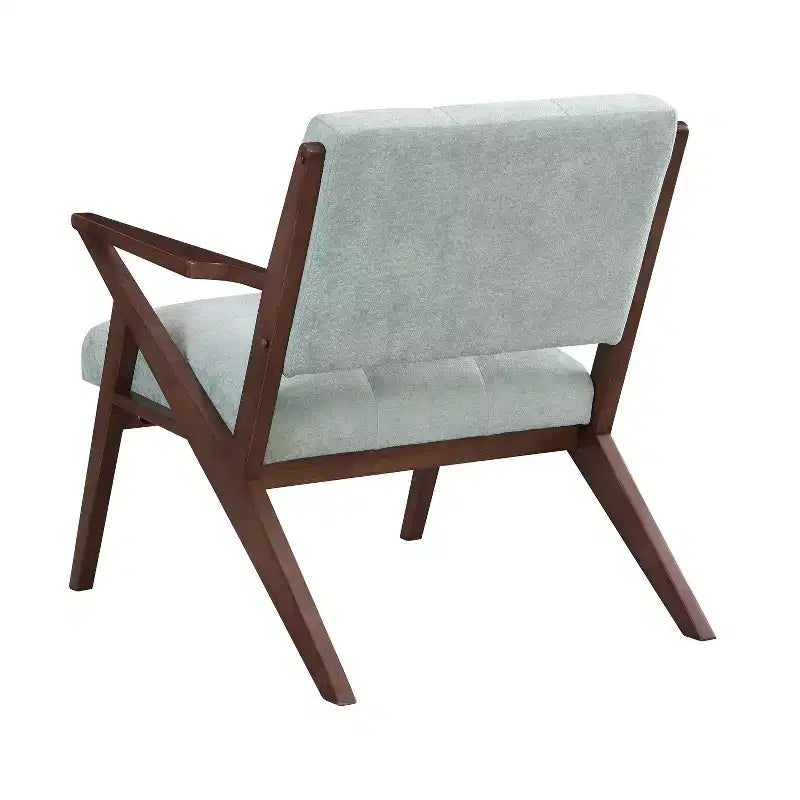 Fauteuil d'appoint Mid-Century Modern de 76 cm avec coussins moelleux, structure en bois massif, pour une assise confortable