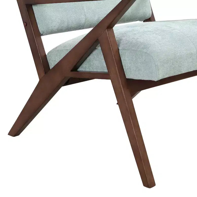 Fauteuil d'appoint Mid-Century Modern de 76 cm avec coussins moelleux, structure en bois massif, pour une assise confortable